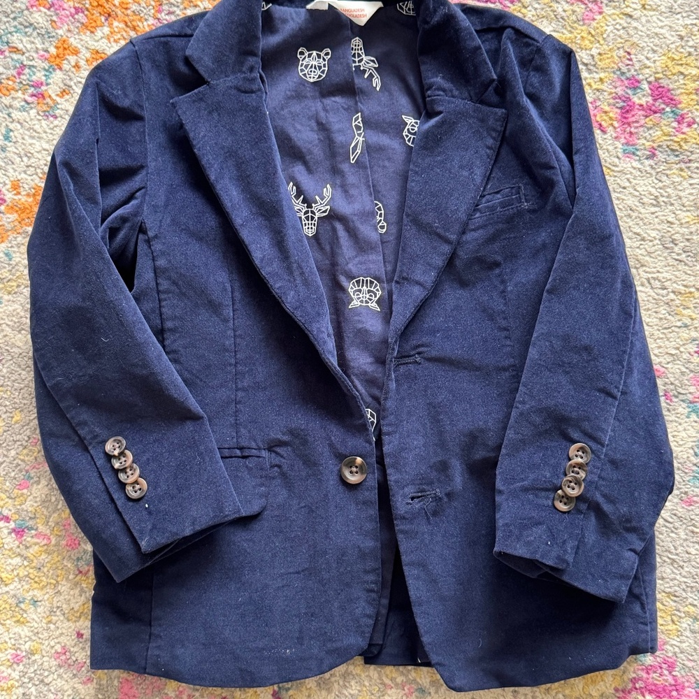 Navy Blue Boys Blazer Size 4T